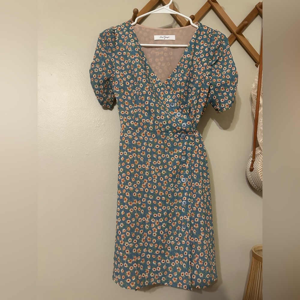 Floral wrap around dress
